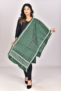 Women's Pure Silk Kantha Dupatta