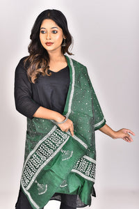 Women's Pure Silk Kantha Dupatta
