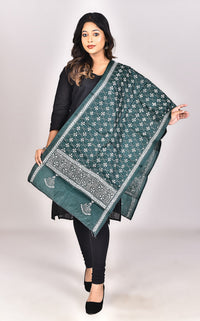 Women's Pure Silk Kantha Dupatta
