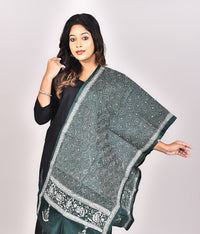 Women's Pure Silk Kantha Dupatta