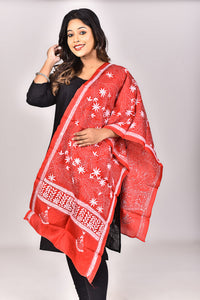 Women's Pure Silk Kantha Dupatta