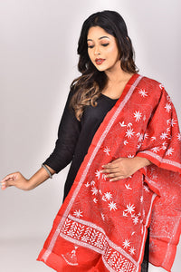 Women's Pure Silk Kantha Dupatta