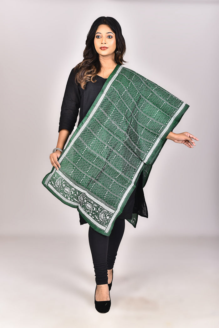 Women's Pure Silk Kantha Dupatta
