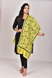 Women's Pure Silk Kantha Dupatta