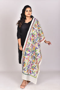 Women's Tussar Silk Kantha Dupatta