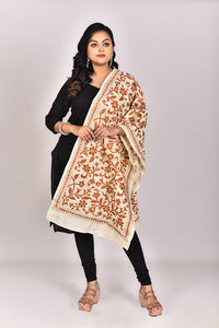 Women's Tussar Silk Kantha Dupatta
