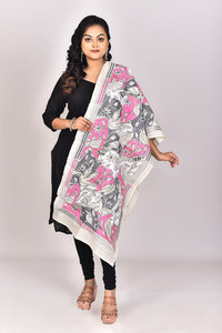 Women's Tussar Silk Kantha Dupatta