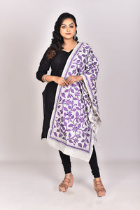 Women's Tussar Silk Kantha Dupatta