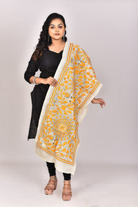 Women's Tussar Silk Kantha Dupatta