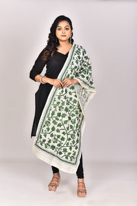 Women's Tussar Silk Kantha Dupatta