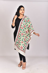 Women's Tussar Silk Kantha Dupatta