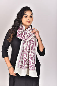 Women's Tussar Silk Kantha Dupatta