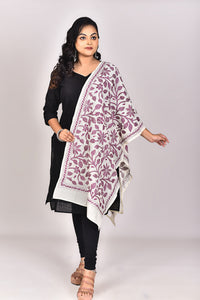 Women's Tussar Silk Kantha Dupatta