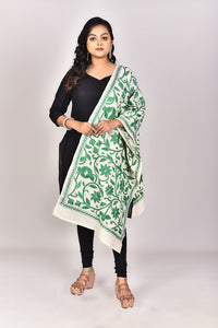 Women's Tussar Silk Kantha Dupatta
