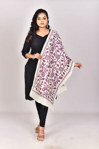 Women's Tussar Silk Kantha Dupatta