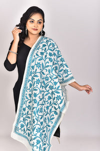 Women's Tussar Silk Kantha Dupatta