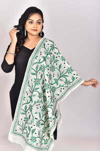 Women's Tussar Silk Kantha Dupatta
