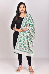 Women's Tussar Silk Kantha Dupatta