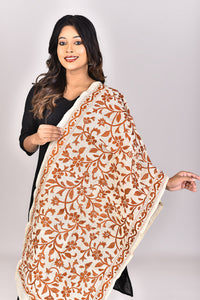 Women's Tussar Silk Kantha Dupatta