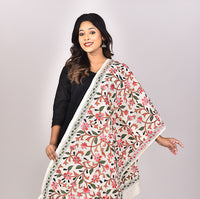 Women's Tussar Silk Kantha Dupatta