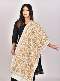 Women's Tussar Silk Kantha Dupatta