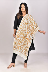 Women's Tussar Silk Kantha Dupatta