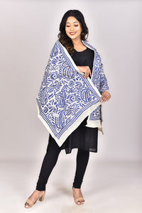 Women's Tussar Silk Kantha Dupatta