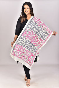 Women's Tussar Silk Kantha Dupatta