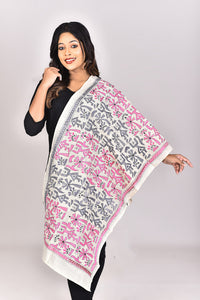 Women's Tussar Silk Kantha Dupatta