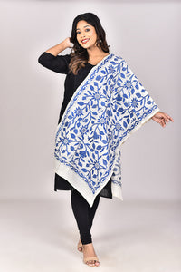 Women's Tussar Silk Kantha Dupatta