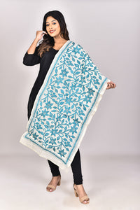 Women's Tussar Silk Kantha Dupatta