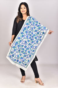 Women's Tussar Silk Kantha Dupatta