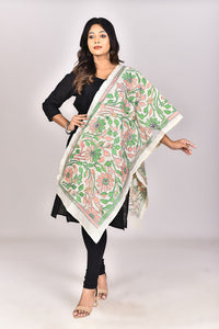 Women's Tussar Silk Kantha Dupatta