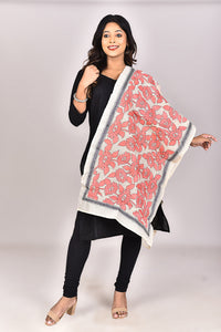 Women's Tussar Silk Kantha Dupatta