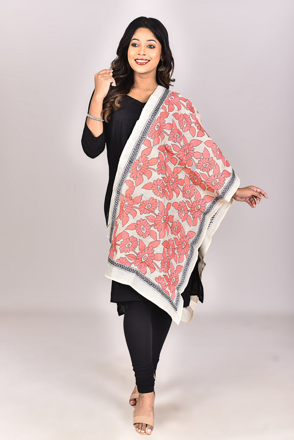 Women's Tussar Silk Kantha Dupatta