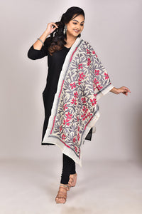 Women's Tussar Silk Kantha Dupatta