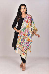 Women's Tussar Silk Kantha Dupatta