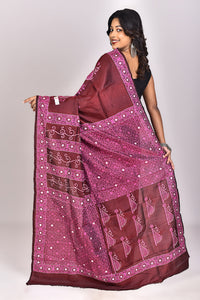 Women's Katan Silk Lambani Saree With Blouse Piece